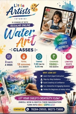 Little Artists Studio-Online Water Art Classes for Kids