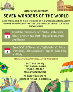 Little Leaps-Seven Wonders of the World Workshop for Kids