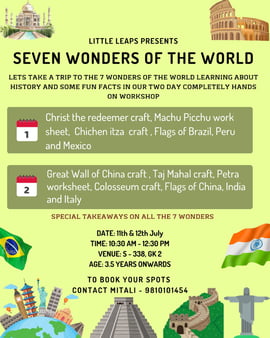Little Leaps-Seven Wonders of the World Workshop for Kids