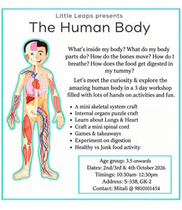 Little Leaps-The Human Body Hands On Science Workshop