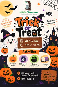 Little Meadows Montessori Activity Center-Halloween Trick or Treat Workshop for Kids