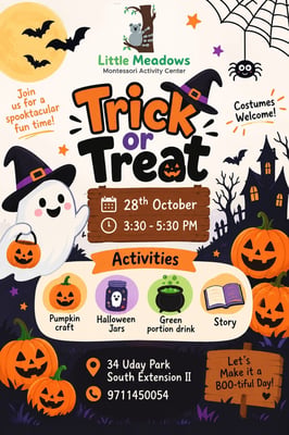 Little Meadows Montessori Activity Center-Halloween Trick or Treat Workshop for Kids