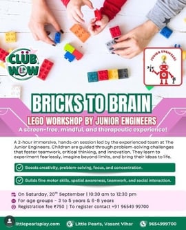 Little Pearls Play School - Bricks to Brain Lego Workshop