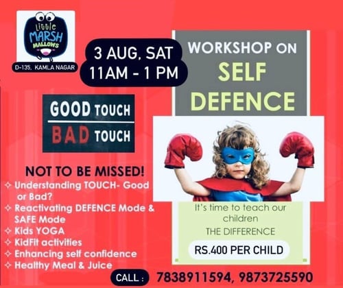Little Marsh Mallows-Good touch & Bad touch workshop on Self defence for kids
