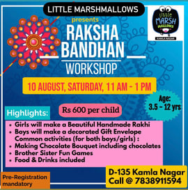 Little Marsh Mallows-Raksha Bandhan Workshop for kids