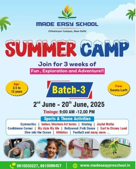 MADE EASY SCHOOL  -  summer camp 2025 for kids