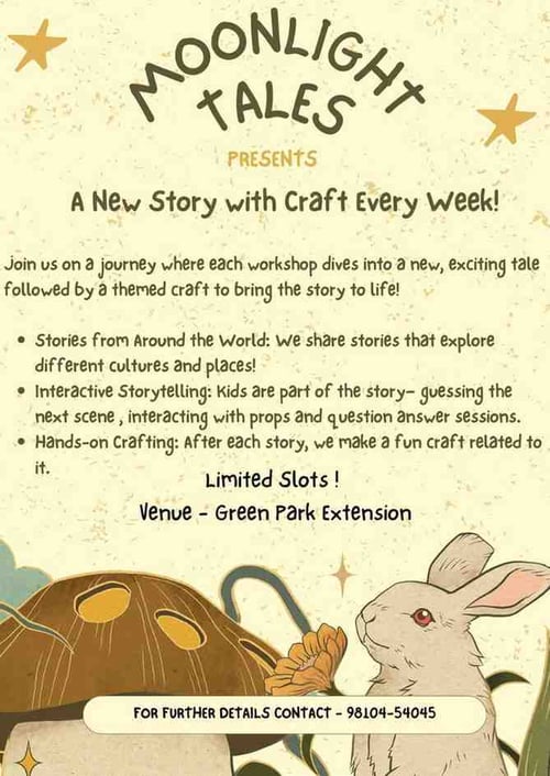 MOONLIGHT TALES-Interactive Storytelling and Craft Workshops for Kids