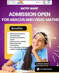 Maths Magic  -  Abacus and Vedic Maths Classes For Kids