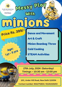 The Shri Ram Wonder Years & Kids hive-Messy play with minions