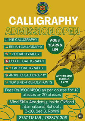 Mind Skills Academy  -  Calligraphy Classes