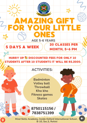 Mind Skills Academy  -  Kids Sports Activity Program ( Rohini )
