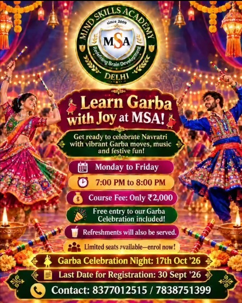 Mind Skills Academy-Garba Dance Classes for Kids