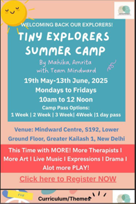 Mindward Centre  -  Tiny Explorers Summer Camp 2025