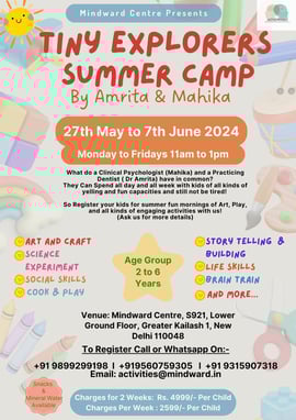 Mindward Centre-Tiny Explorers summer camp by amrita & mahika