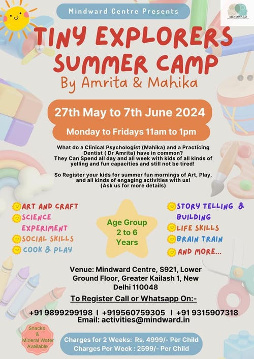 Mindward Centre-Tiny Explorers summer camp by amrita & mahika