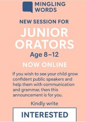 Mingling words  -  Public Speaking Batches For Kids