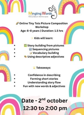 Mingling words - Online Tiny Tots Picture Composition Workshop