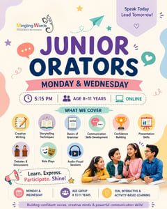 Mingling words-Junior Orators Public Speaking and Communication Classes