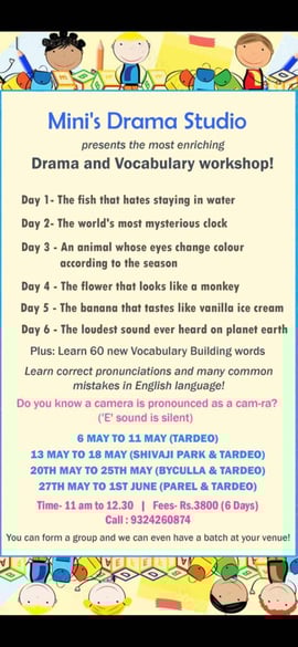  Mini Drama Studio-Drama and Vocabulary workshop