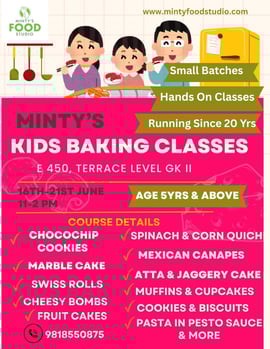 Mintys Food Studio  -  Kids Baking Classes