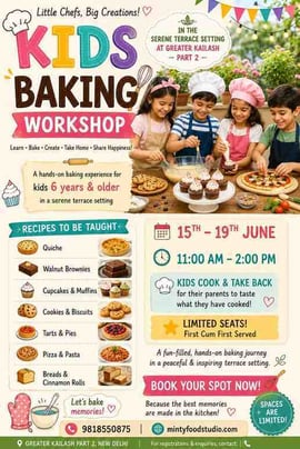 Mintys Food Studio-Kids Baking Workshop