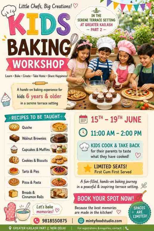 Mintys Food Studio-Kids Baking Workshop