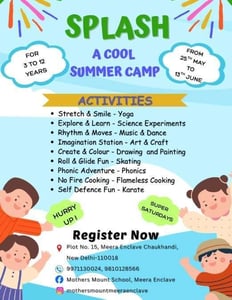 Mothers' Mount School-Splash A Cool Summer Camp (Meera Enclave)