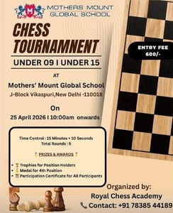 Mothers Mount Global School-Chess Tournamnent for Kids