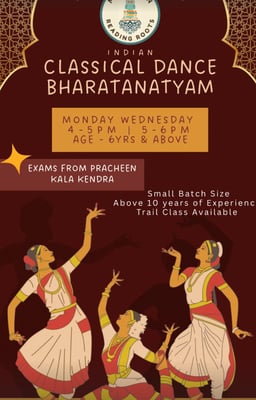 Ms Madan Reading Roots-Bharatanatyam Classes for Kids
