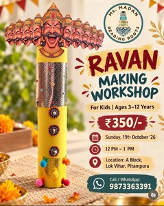 Ms Madan Reading Roots-Ravan Making Workshop for Kids