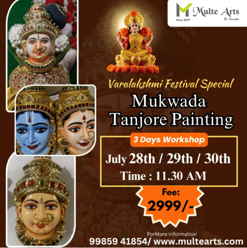 MulteArts  -  Mukwada Tanjore Painting workshop 2025