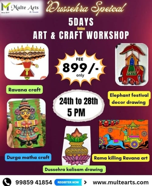 MulteArts - Dussehra Special Art & Craft Workshop