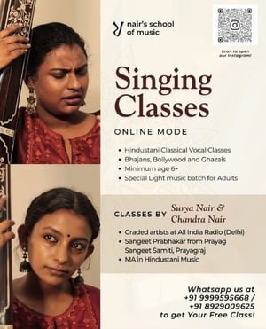 Nairs School Of Music  -  Online Singing classes
