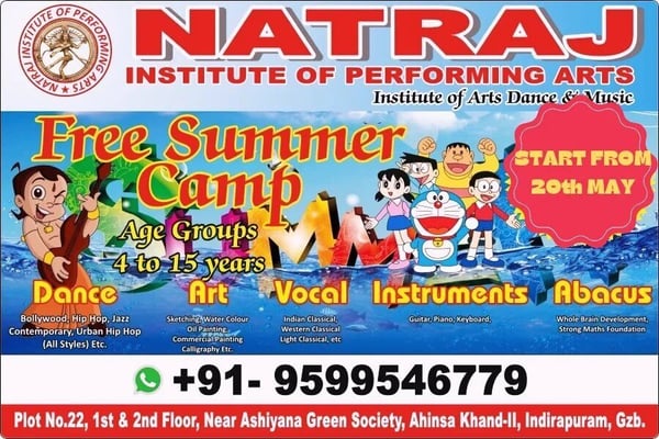 Natraj Institute of Performing Arts Free Summer Camp 2024