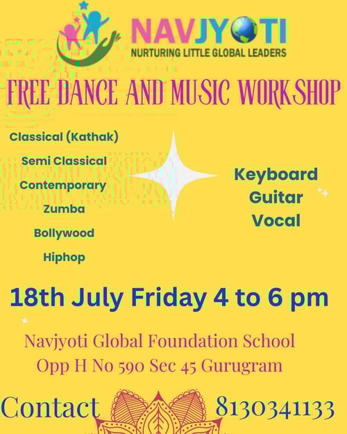 Navjyoti Global Foundation School  -  Free Dance & Music Workshop