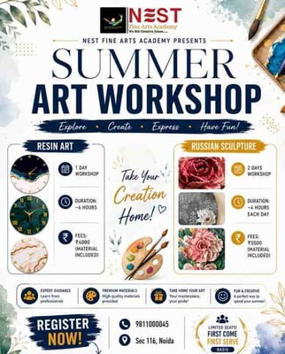 Nest Fine Arts Academy Noida-Summer Art Workshop