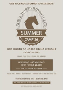 HORSE RIDING CLUB NOIDA- SUMMER CAMP ’26