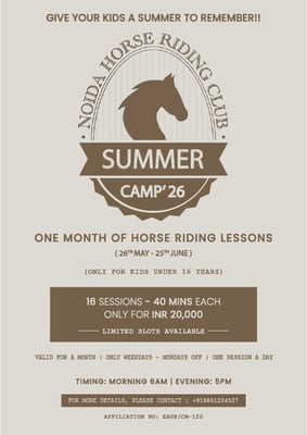 HORSE RIDING CLUB NOIDA- SUMMER CAMP ’26