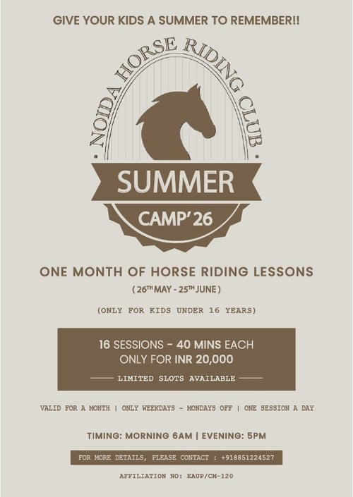 HORSE RIDING CLUB NOIDA- SUMMER CAMP ’26