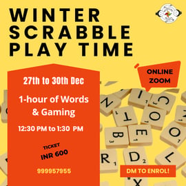 Nurture roots-winter scrabble play time