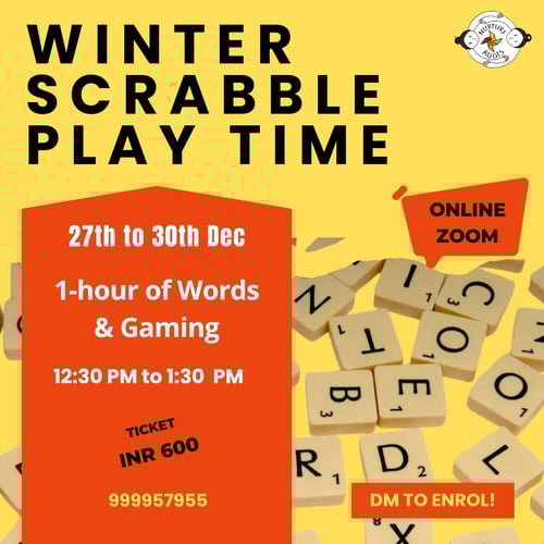 Nurture roots-winter scrabble play time