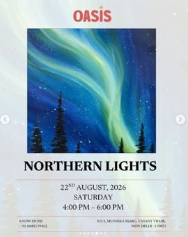 Oasis Art Studio-Northern Lights Painting Workshop