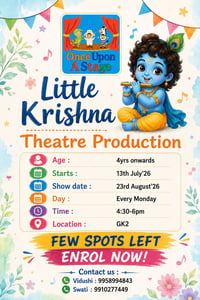 Once Upon A Stage-Little Krishna Theatre Production Drama Workshop for Kids