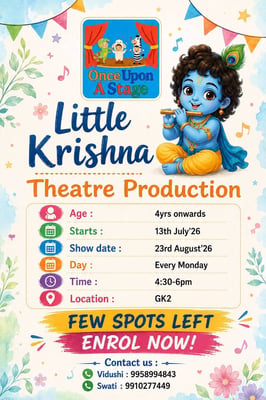 Once Upon A Stage-Little Krishna Theatre Production Drama Workshop for Kids