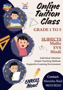 Online Tuition by Manisha Baid-Maths EVS and Hindi Classes