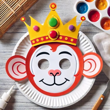 Paper plate Hanuman