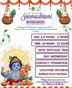 Petunias World-Krishna Janmashtami Workshop for Kids