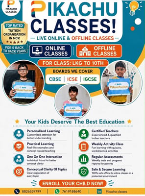 Pikachu Classes-Admissions Open