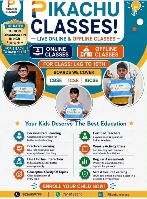 Pikachu Classes-Admissions Open