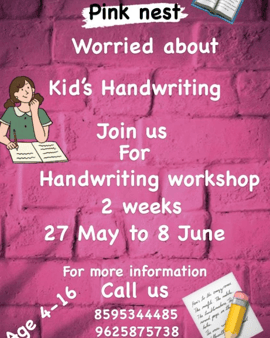 PinkNest ByManju-Handwriting Workshop